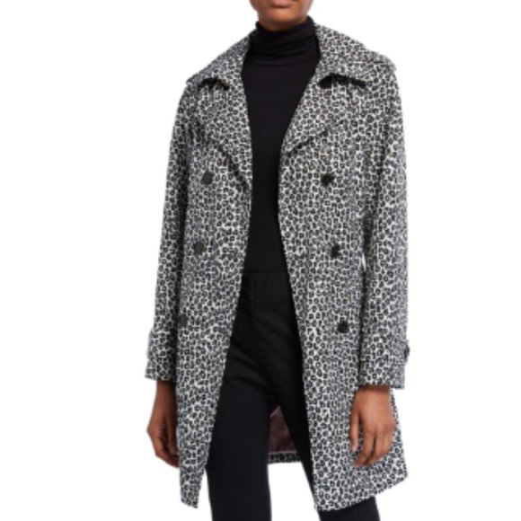 kate spade Jackets & Blazers - Kate Spade leopard print double-breasted belted trench coat